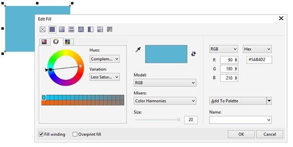 Use of eyedropper and paint bucket tool in coreldraw