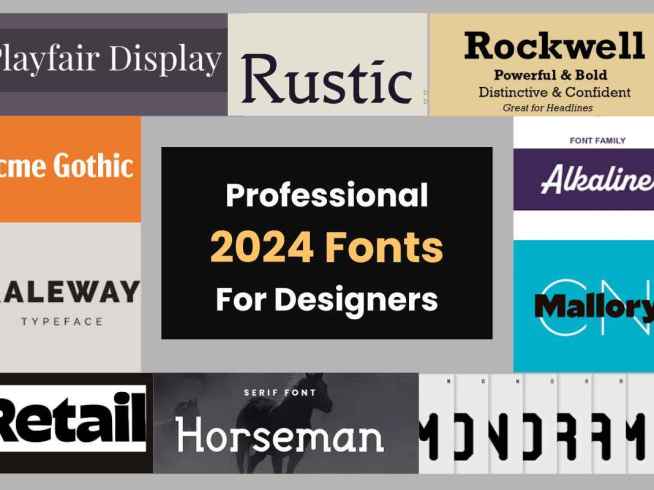 Professional Fonts For Graphic Designers in 2024