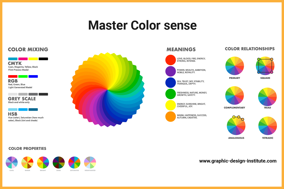 master the color sense in graphic design