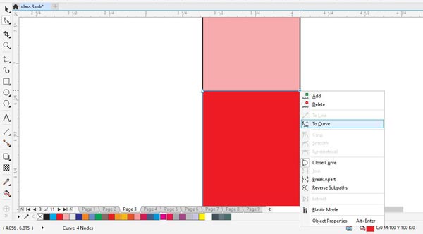 Adding Curve to Shape in CorelDraw