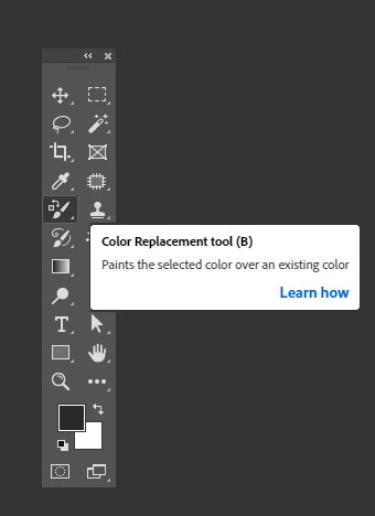 How to use color replacement tool in Photoshop?