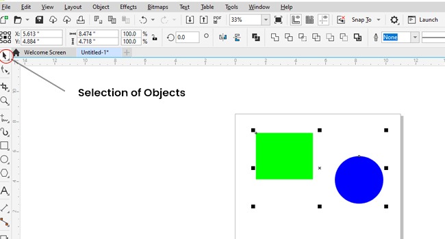 selection of objects