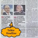 Talkie Headline in page layout