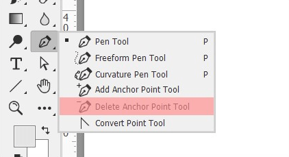 Delete Anchor point tool